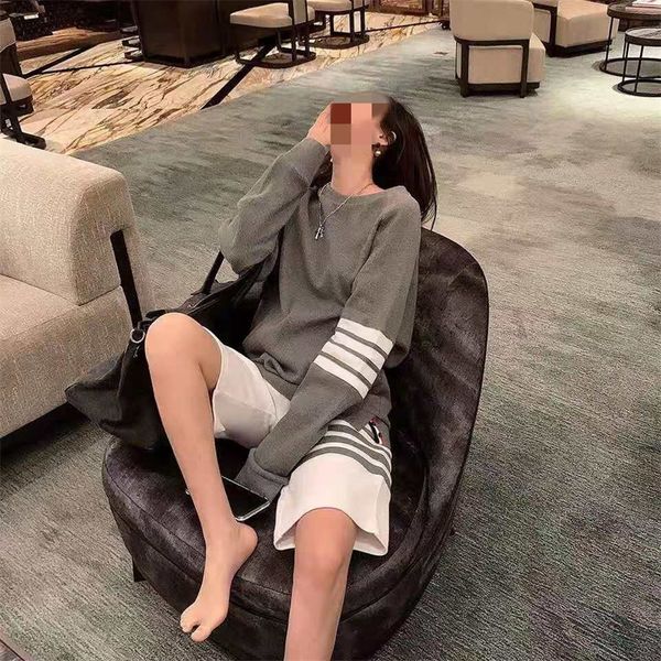 

autumn and winter new round neck yarn dyed men's women's same sweater comfortable fashion top, Black