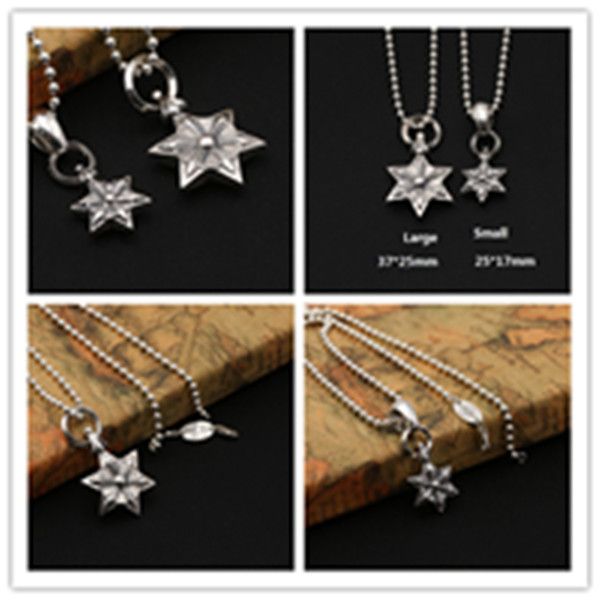 

925 sterling silver stars pendants without chain american european punk style antique vintage luxury jewelry accessories gifts