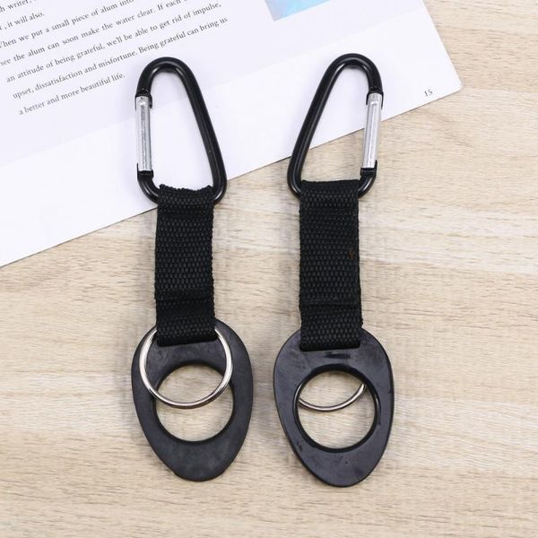 

2pcs outdoor water bottle holder clips for camping hiking with belt buckle (black) bottles & cages