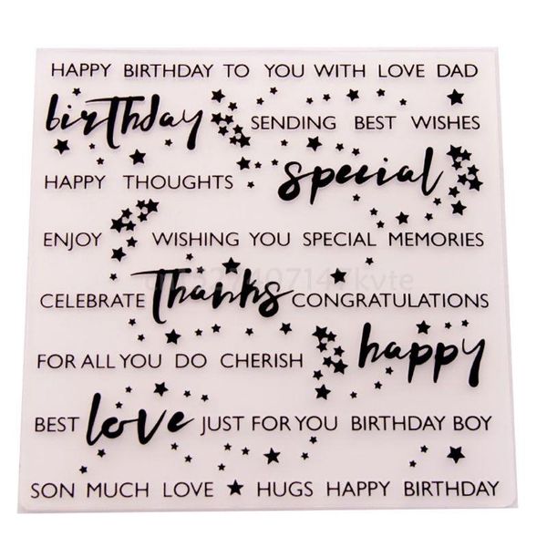 

craft tools happy birthday plastic embossing folder template diy scrapbook po card