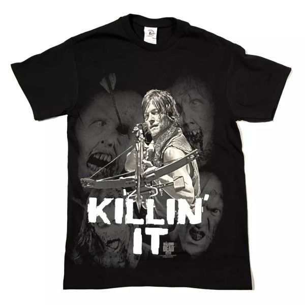 

the walking dead daryl dixon killing it t shirt sizes s to 3xl, White;black