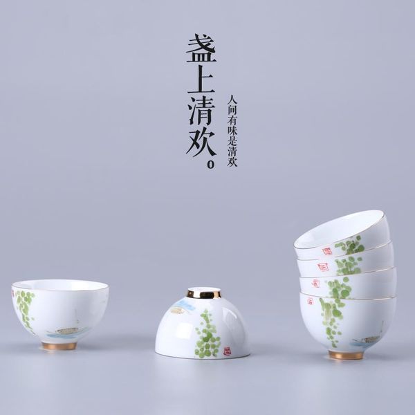 

cups & saucers arrivle 6pcs hand painted white porcelain teacup set fashion phnom penh sent gifts teacups with gift boxes