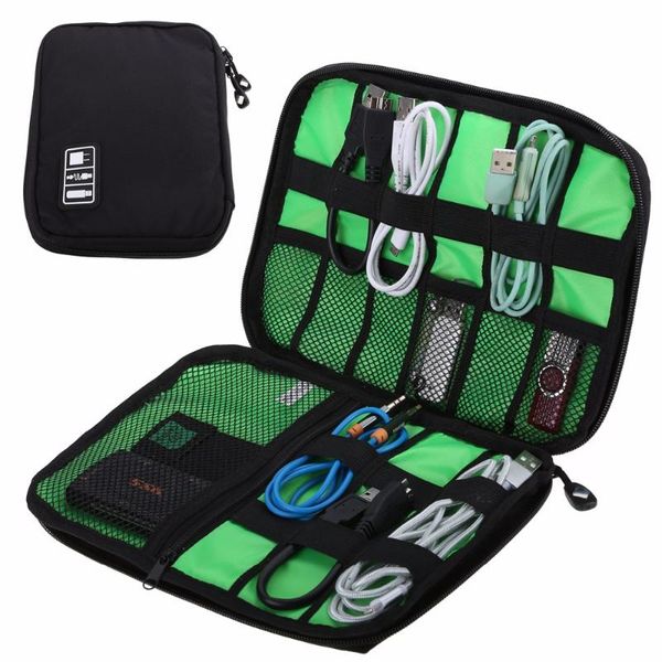 

waterproof outdoor travel kit nylon cable holder bag electronic accessories usb drive storage case camping hiking organizer bags