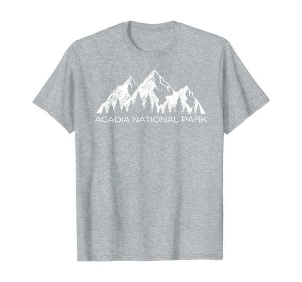 

acadia national park maine souvenir gift t-shirt, White;black