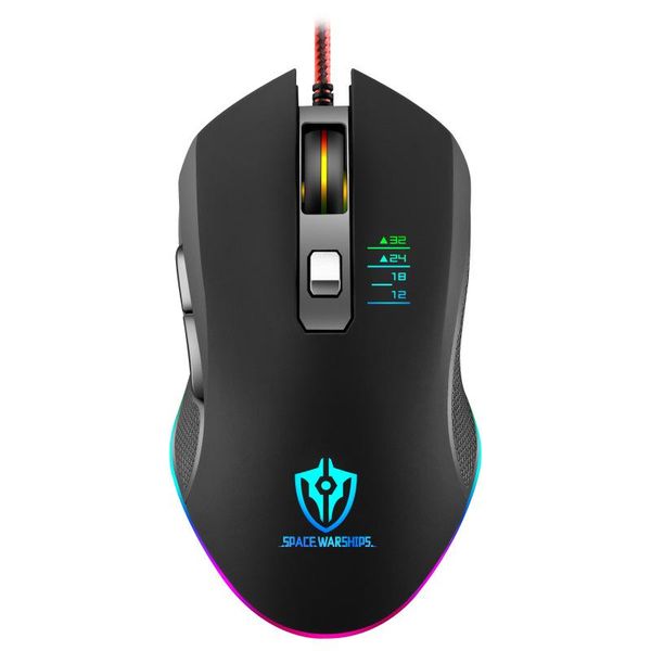 

mice gm3 gaming athletic mouse 6d wired usb four-speed 3200dpi rgb breathing light for pc lapgames