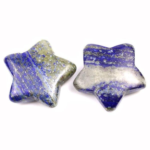 

decorative objects & figurines mokagy natural lapis lazuli quartz crystal stone five-pointed star carvings 2pc