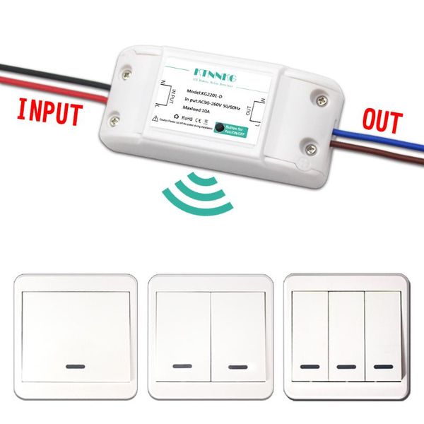 

smart home control wireless light switch for lamps fans appliances 110v-220v 86 wall power 433mhz rf remote easy to use