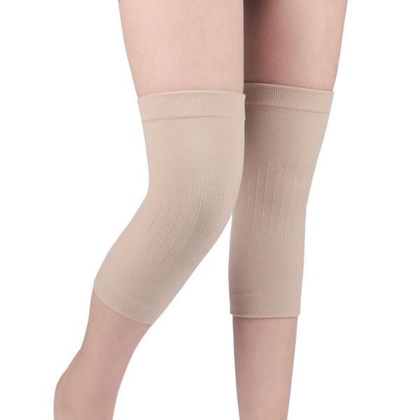 

1pair knee pad sleeve thermal knit compression leg protector for runnaing jogging hiking football soccer elbow & pads, Black;gray