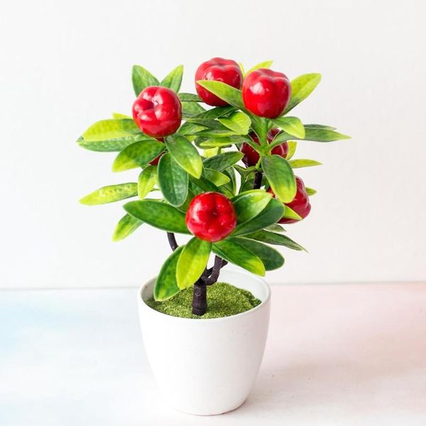 

decorative flowers & wreaths 1pc artificial fruit tree miniascape wedding party home office desk bonsai decor