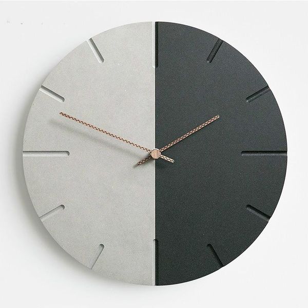 

wall clocks nordic modern minimalist clock battery operated home decor 12 inch for living room christmas gift