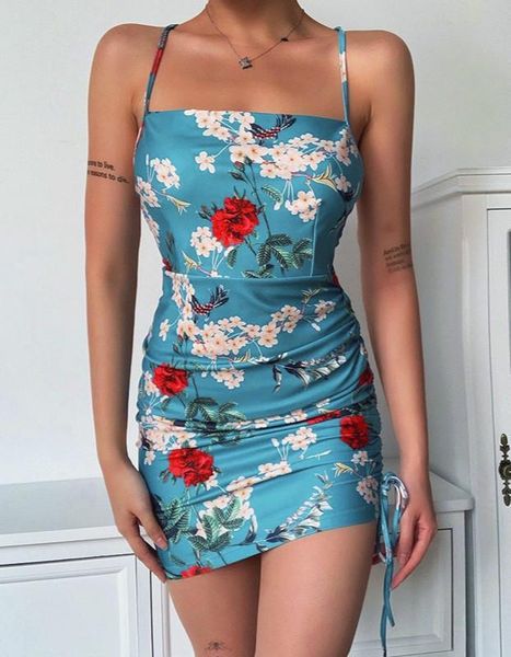

flower summer 2021 new women open back suspender skirt 2256, White;black