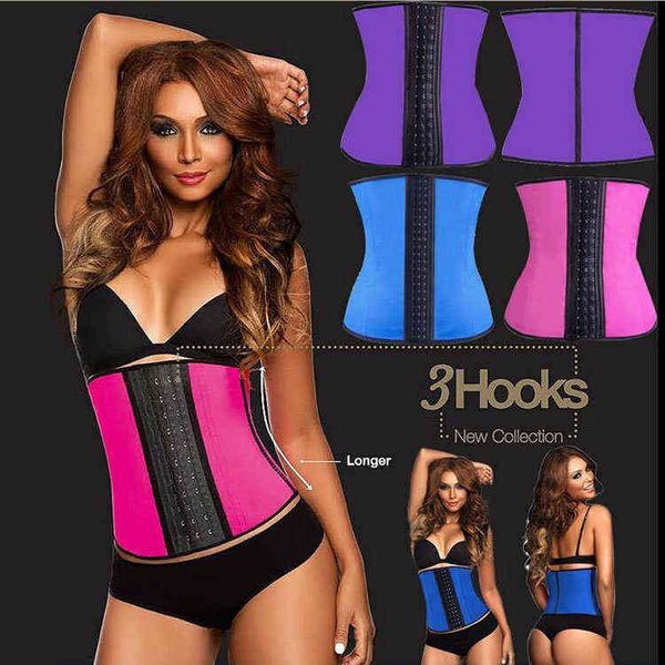 

waist tummy shaper 2 layers of 9 steel bone rubber body shaping cloth latex corset