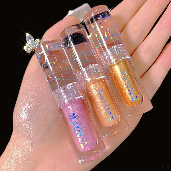

eye shadow 6 colors liquid eyeshadow brightening waterproof super glitter shimmer highlighter brighten makeup diamond pearl