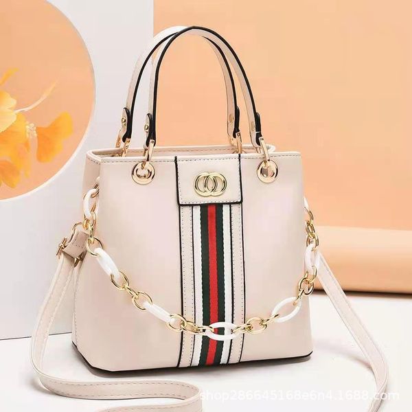 

bag women's spring and summer new fashion simple handbag large capacity diagonal bucket handbags