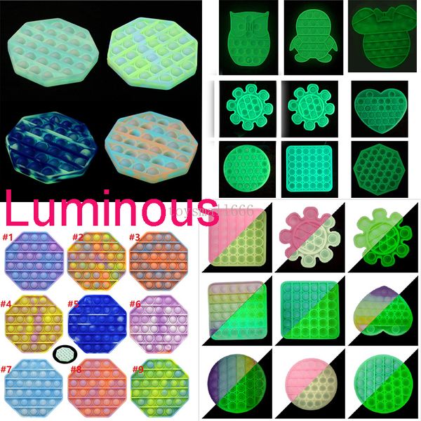 

luminous kids toy fidget stress reliever toy push bubble sensory adults simple dimple decompression toys
