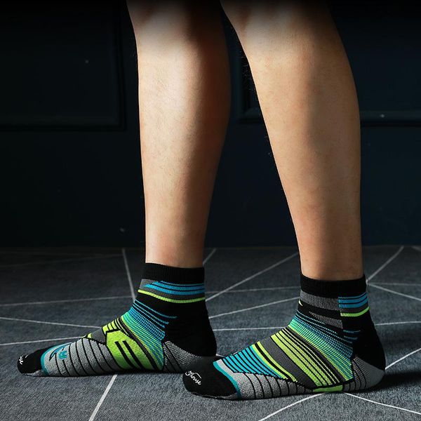 

sports socks 1 pair foot sport men running anti slip summer compression cycling basketball football, Black
