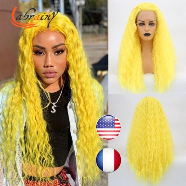 

transparent long curly yellow 13x6 lace frontal human hair wigs colored remy wig pre plucked bleached knots glueless1, Black;brown
