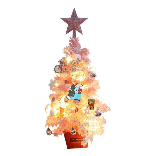 

christmas decorations diy home decor festival lightweight gift with string light vivid mini artificial tree tableornament year