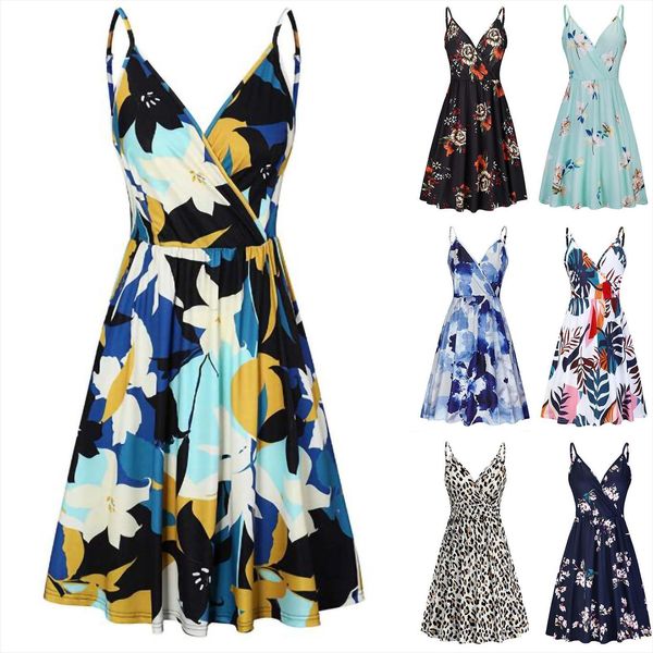 

sukienka na co dzie midi women dress v necksolid color strap summer casual swing with pocket dresses for, Black;gray