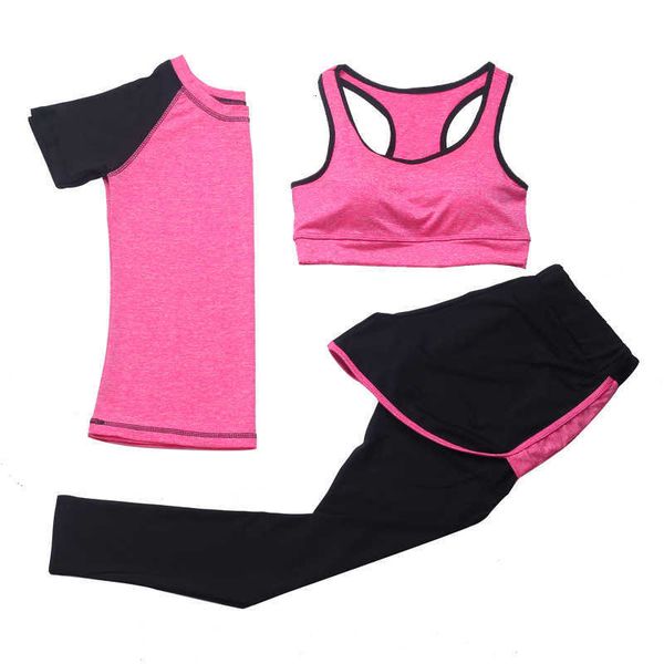 

cationic yoga running spring fitns long sleeve three piece suit female, Gray