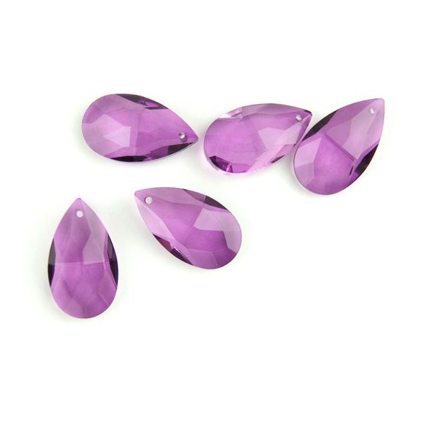

shining 200pcs dark amethyst 50mm almond teardrop prism lamp parts pendant crystal glass suncather for home/wedding decor chandelier