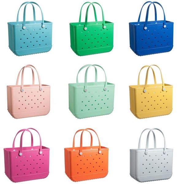 

storage bags 2021 women eva basket big capacity beach tote vacation handbags fashion solid color summer