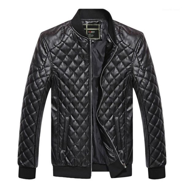 

men's fur & faux 2021 arrivals pu leather jacket men slim fit vintage motorcycle jackets and coats casual biker black