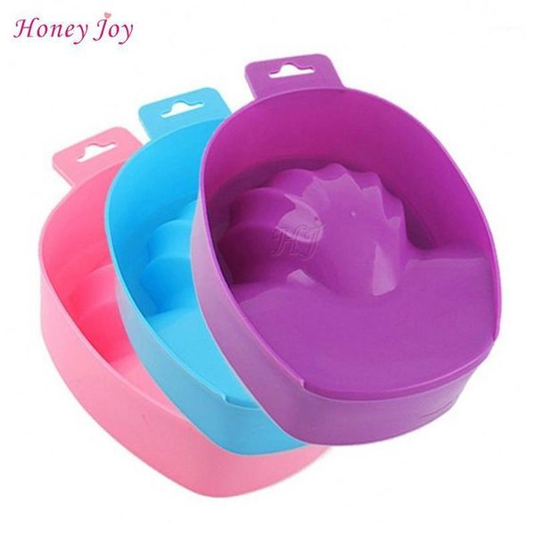 

honey joy selling 2pcs soaker bowl nail art tips soakers tray polish gel treatment remover manicure off bowls tools pink1, Silver