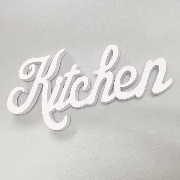 Novità Articoli personalizzati Parole in legno in legno Nome della cucina Forma del logo per bambini Ragazzi e ragazze Baby Shower Compleanno Decorazione della festa nuziale Design