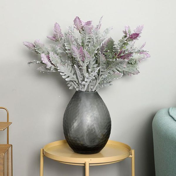 

green artificial leaves silver leaf plants wall material decorative fake for home garden party decor 74 cm faux foliage flowers & wreaths
