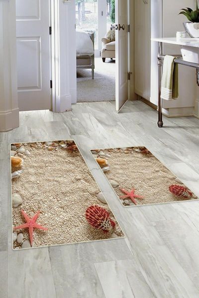 

60x90 - 50x60 digital bath mat set for closet 2 tykdb-1851 mats