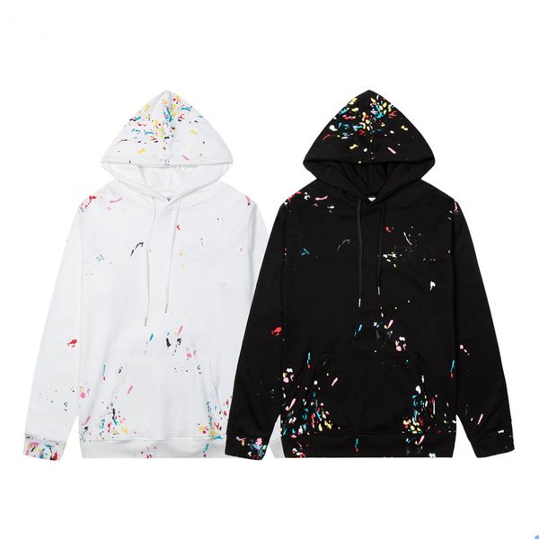 

watercolor 21ss men's women's designer hoodie fashion hooded winter men' long sleeve sports clothes hoodeds pullover, Black