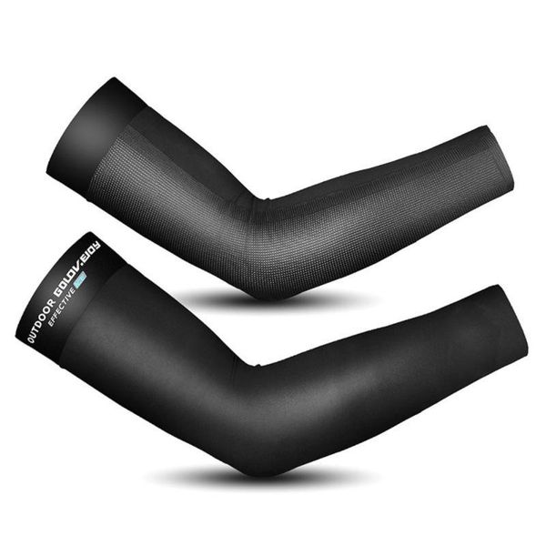 

elbow & knee pads men fitness without traces of arms and elbows in white sunblock sleeves thin comfortable good sunscreen effect xl, Black;gray