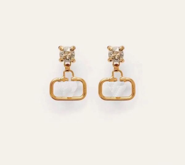 

label v fashion brand have stamps diamonds designer earrings for lady women party wedding lovers gift engagement luxury jewelry for bride, Silver