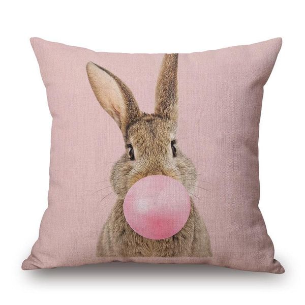 

cushion/decorative pillow panda elephant raccoon cushion cover animals painting blowing bubbles case 45x45cm pillowcase sofa decor