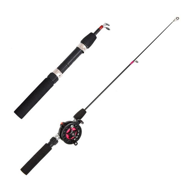 

boat fishing rods ice winter rod with reel combo set folded mini feeder pole wheel outdoor tackle kits