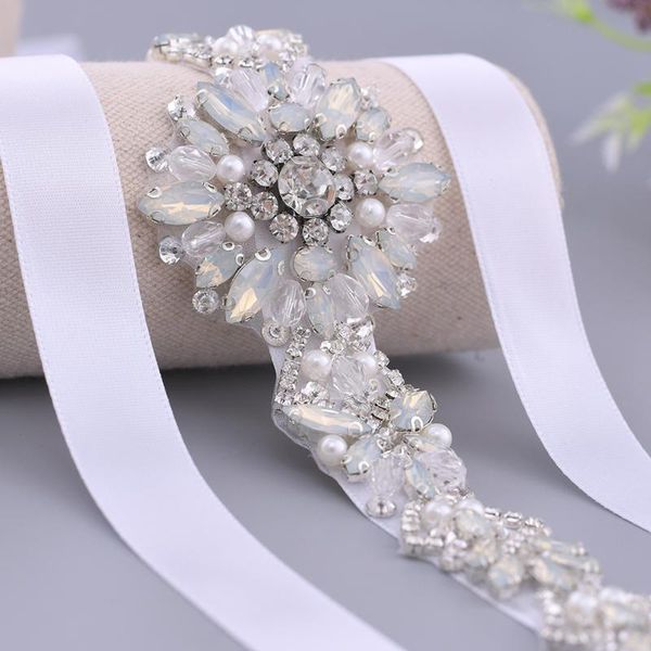 

wedding sashes s408 rhinestone bridal belt bride dress accessories mariage bridesmaid women's evening dresses belts, White