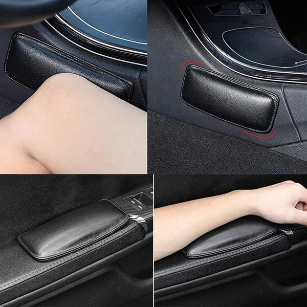 

seat cushions universal car leg cushion knee pad leather soft thigh support pillow elastic latex memory foam interior accessories