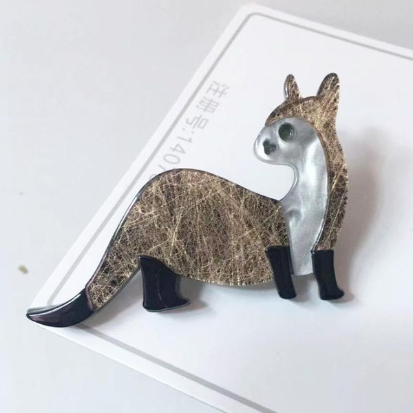 

pins, brooches gradient animal acrylic squirrel pin resin pins kids accessory, Gray