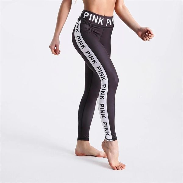 

fashion black letters print pants women leggings outdoor sports fitness leggins jeggings