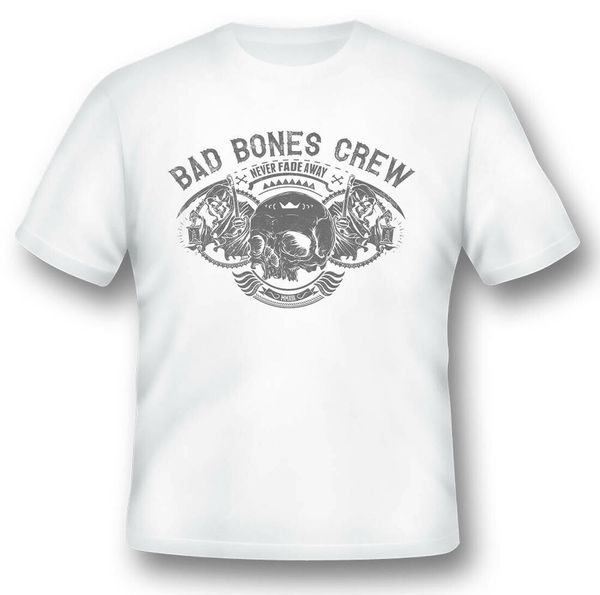 

grim reaper never fade away black or white tee shirt, White;black