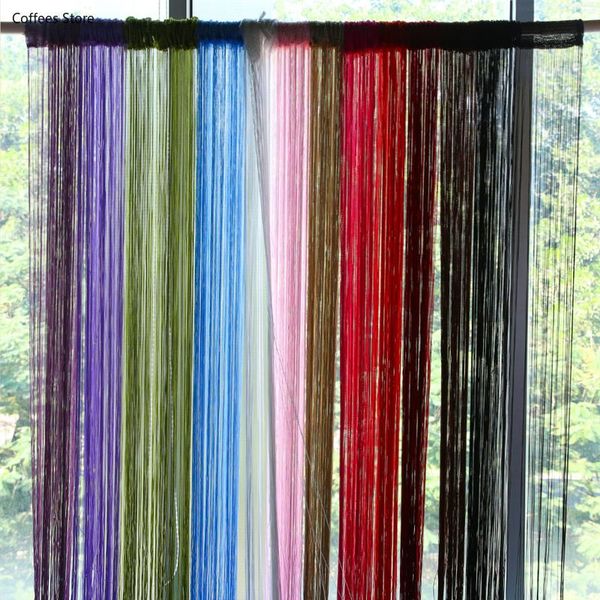 

2x1m 12 colors string curtains door window panel curtain divider yarn strip tassel drape decor for living room & drapes