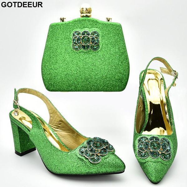 

dress shoes latest design african women and bag set decorated with appliques matching in heels luxury, Black