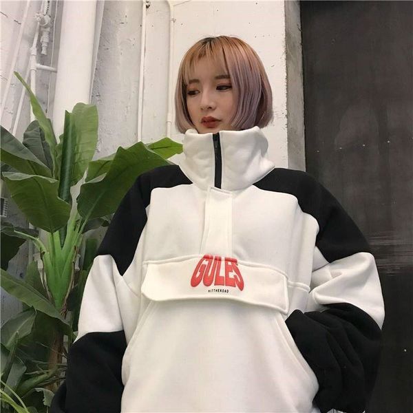 

women's hoodies & sweatshirts female loose-pair harajuku all-match korean style of women soft daily sweatpants in adorable shredder fas, Black