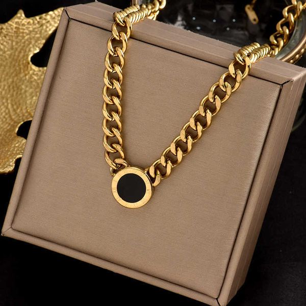 

titanium steel choker roman numerals collar statement hip hop big chunky gold color thick chain necklace women jewelry, Silver