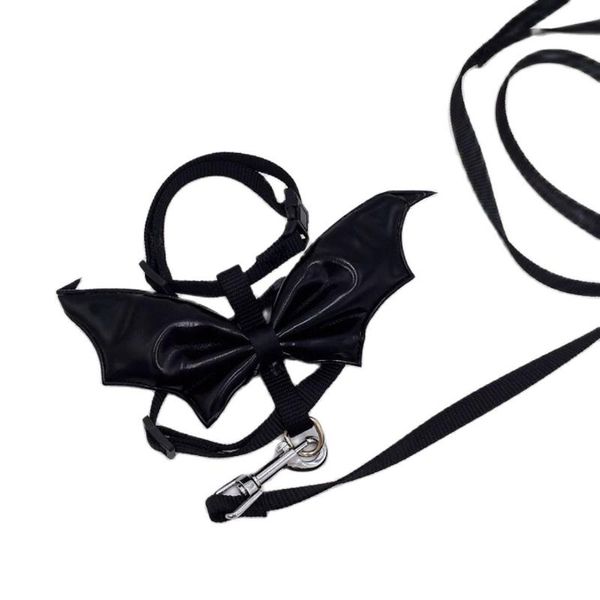 

cat collars & leads black wings small dog harness leash set bat wing pet vest puppy dogs chihuahua halloween kitten accessories