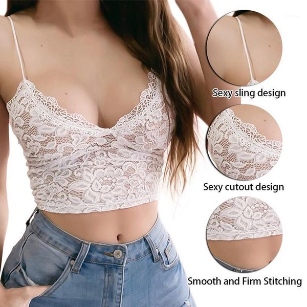 

women lace triangle floral sheer bralette bra non padded crop bras black adjustable shoulder strap underwear bustiers & corsets, Black;white