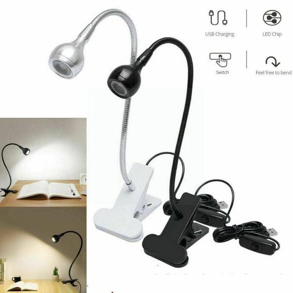 

lamp holders & bases usb power clip book light desk flexible reading low for bedroom study table room consumption swit u9f4