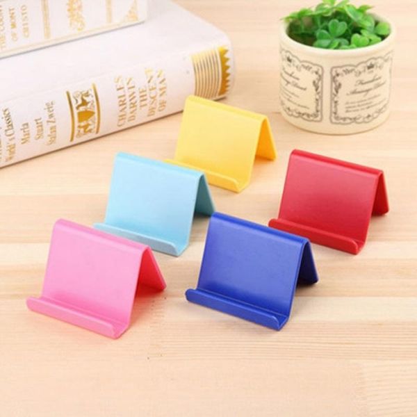 

hooks & rails plastic candy color mobile phone holder lazy accessories portable deskstand table convenient household