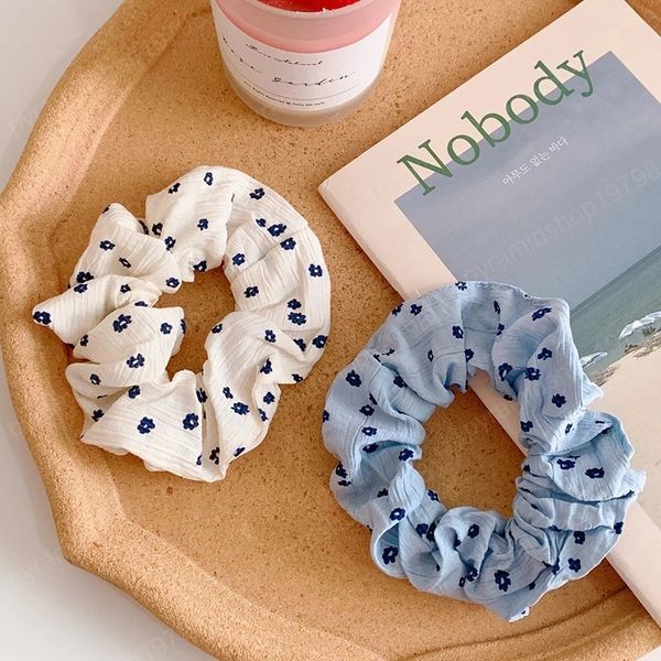 

fashion simple basic elastic hair bands ponytail holder print scrunchie hair tie girl women hair accessories, Slivery;white